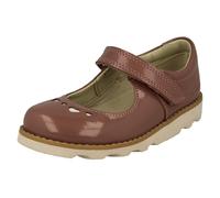 Filles Clarks Cuir/Patente Chaussures Style Mary Jane Détails Coeur - Crown Jane