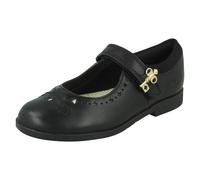 Filles Clarks Cuir Verni Smart Habill tail École Chaussures - Verrou