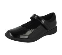 Filles Clarks Cuir Mary Jane Style Bord Festonné École Chaussures Gravure Pure K