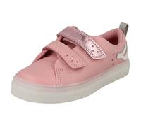 Filles Clarks Sirène Détail Clair Dessus Crochet et Boucle Chaussures Cuir Évasé