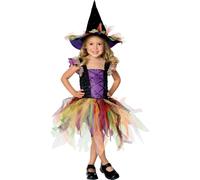 Filles Costume Sorcière Halloween Sorcières Déguisement Enfants + Chapeau Mignon