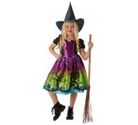 Filles Costume Sorcière Halloween Sorcières Déguisement Enfants + Chapeau Mignon
