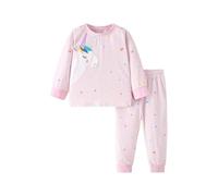 Filles De Noël Licorne Pyjamas Vêtements de Nuit 2pcs Manches Longues Chemises de Nuit Hauts Bas Pjs Ensembles de Pyjama pour Bambin Taille 7-8 Ans 8T Action de grâces Noël Cadeaux