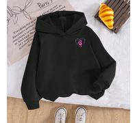 Filles Décontracté Imprimé Lettre "POURQUOI MARCHER QUAND VOUS POUVEZ FAIRE UNE ROUE" sweat-shirt à capuche Graphique Manches Longues de Ballerine, Automne/Hiver 6Y,7Y,4Y,5YLettresÉtoffe