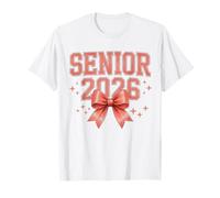 Filles diplômées de la Senior 2026 Pink Bow de 2026 T-Shirt