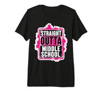 Filles diplômées du Straight Outta Middle School T-Shirt Haut de Gamme