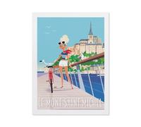 Filles du Mont Saint-Michel en France，Puzzle en Papier 1000 Pieces Adultes Enfants Classique Jeu Cadeau（38x26cm）-BP96