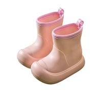 Filles et Garçons Chaussures de Pluie Imperméables Légères Bottines Botte Caoutchouc Léger Semelle paissie Antidérapant Style Simple Lumières Clignotantes Convient pour la Saison des pluies