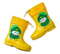 Filles et Garçons Chaussures de Pluie Imperméables Légères Bottines Botte Caoutchouc Léger Semelle paissie Antidérapant Bottes en Matériau PVC Détails Réfléchissants Pour