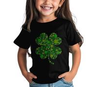 Filles et Garçons St Day Chemise Graphique Tee Confortable Fit for Daily Wear Green Ages 1 15 Chemisier Fille 98, Noir , 10-11Years