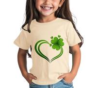 Filles et Garçons St Day Chemise Graphique Thé Confortable Fit for Daily Wear Green Ages 1 15 Fille Chemisier Élégant, beige, 4-5 ans