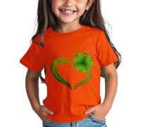 Filles et Garçons St Day Chemise Graphique Thé Confortable Fit for Daily Wear Green Ages 1 15 Fille Chemisier Élégant, Orange, 3-4 ans