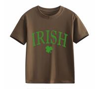 Filles et Garçons T-shirt à manches courtes décontracté St Day Milieu et Grand Enfants Personnalité rétro Impression 2D Chemises à manches courtes amples pour enfants Chemises à manches courtes Filles