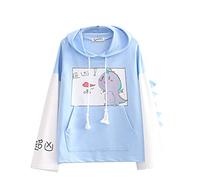 小 さ な 怪物 Filles Femmes Amour Kawaii Alphabet Japonais Dinosaures Manches Longues/Sweat à Capuche/Manches Courtes/Veste/Pull/Pull Chaleur Confortable