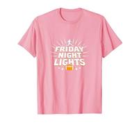 Filles Football Friday Night Lights Game Day Spirit T-Shirt, Homme, Rose, M