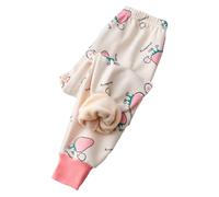 Filles Garçons Automne Style Cartoon Imprimés Pantalons Élastique Enfants Pantalons Bébé Hiver Pantalons, beige, 2-3 ans