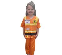 Filles Garçons Habillage Constructeurs Déguisement Construction Travailleur Costume Rôle Jouer Enfants Déguisement Fête Âges 3-7 Ans