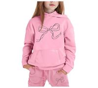 Filles Jogging Survêtement Ensembles Encapuchonné Crop Top Bottom Pantalon et Haut Polaire Vêtements Mode Ados Suit Pratique Confortable Enfant Fille Ensemble Tenue de Running