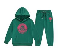 Filles Jogging Survêtement Ensembles Ensemble Fille Enfant Unisex Costume Street Dance Outfit Automne et Hiver Joggers Sports Sweat Capuche Pantalons