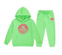 Filles Jogging Survêtement Ensembles Ensemble Fille Enfant Unisex Costume Street Dance Outfit Automne et Hiver Joggers Sports Sweat Capuche Pantalons
