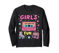 Filles, Just Wanna Have Fun, Style rétro Classique des années 80 Manche Longue