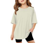 Filles Mode Décontracté Manches Courtes et Manches Longues Tops Imprimés Confortable Respirant Décontracté Cool T-shirts Été Lâche Tops Col Rond Sweats à Manches Longues T-shirt Peau Chemise à Manches