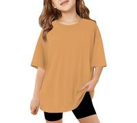 Filles Mode Décontracté Manches Courtes et Manches Longues Tops Imprimés Confortable Respirant Décontracté Cool T-shirts Été Lâche Tops Col Rond Sweats à Manches Longues T-shirt Peau Chemise à Manches