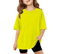 Filles Mode Décontracté Manches Courtes et Manches Longues Tops Imprimés Confortable Respirant Décontracté Cool T-shirts Été Lâche Tops Col Rond Sweats à Manches Longues T-shirt Peau Chemise à Manches