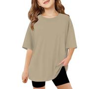 Filles Mode Décontracté Manches Courtes et Manches Longues Tops Imprimés Confortable Respirant Décontracté Cool T-shirts Été Lâche Tops Col Rond Sweats à Manches Longues T-shirt Peau Chemise à Manches
