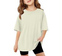 Filles Mode Décontracté Manches Courtes et Manches Longues Tops Imprimés Confortable Respirant Décontracté Cool T-shirts Été Lâche Tops Col Rond Sweats à Manches Longues T-shirt Peau Chemise à Manches