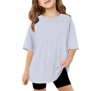 Filles Mode Décontracté Manches Courtes et Manches Longues Tops Imprimés Confortable Respirant Décontracté Cool T-shirts Été Lâche Tops Col Rond Sweats à Manches Longues T-shirt Peau Chemise à Manches