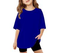 Filles Mode Décontracté Manches Courtes et Manches Longues Tops Imprimés Confortable Respirant Décontracté Cool T-shirts Été Lâche Tops Col Rond Sweats à Manches Longues T-shirt Peau Chemise à Manches