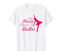 Filles Mon Coeur Bat pour Le Ballet T-Shirt Graphique avec Valeur