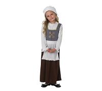 Filles Pauvre Tudor Victorien Historique Livre Jour Ecole Costume Déguisement - Gris, 13-14 Years