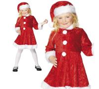 Filles Père Noël Déguisement Enfants Nativité École Jeu Déguisement