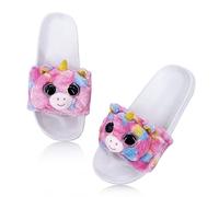 Filles Plage Pantoufles Été Sliders Sandales Enfant Chambre Piscine Chaussures En Peluche Casual Fausse Fourrure Tongs pour Enfants