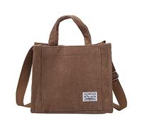 Filles Polyester - Carrée - Style coréen Portable - Sac à bandoulière à une épaule avec cordon de serrage - Jupes longues pour femmes - Hiver avec poches, marron, Taille unique