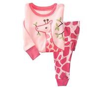 Filles Pyjama De Noël Licorne Vêtements de Nuit Deux pièces Manches Longues Chemises de Nuit Hauts Bas PJ Ensembles de Pyjama pour Childs Taille 6-7 Ans 7T Action de grâces Noël Cadeaux