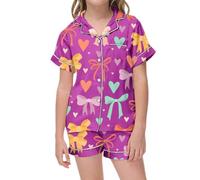 Filles Pyjamas Pyjama Ensemble Manches Longues Mignon Kids Unisex Coton Enfant en Bas Ge Deux PièCes Coffret Nuit d'hiver pour Enfants ou Ado