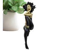 Filles Sculptures Décor À La Maison - Afro Girl Résine Figure | Statue D'Art Moderne Pour Afficher | Oeuvres D'Art Décoratives Pour Chambre Salon Étude | Décoration De Table Intérieure Pour