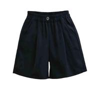 Filles Shorts Casual Taille Élastique À Jambes Larges Été Ample Shorts Léger Confortable Fluide Élastique Et Respirant Plage Vacances Sport Pants À Quotidien (Black, 14-15 Years)