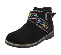 Filles Spot On Avec Brodé Fleurs Bottines