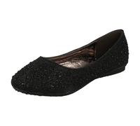 Filles Spot On Ballerines À Détails Strass, Doré Argent Noir, Avec Enfilage