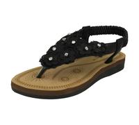 Filles Spot On Pretty Entredoigt Bordure Fleur Sandales