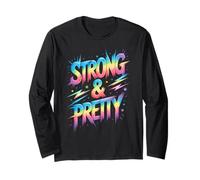 Filles Strong & Pretty Mud Run Mudder Running Squad Mudding Manche Longue