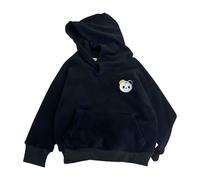 Filles Sweat à Capuche Décontractée Filles Filles Doux Sweats à Manches Longues Automne Fille Confortable Hoodie Sport Avec Poches Streetwear Sweatshirt Fille Y2k Élégant Pull Couleur Unie, Noir , 6