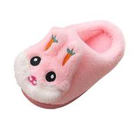 Filles Tops Manches Longues Habillées Chaussures pour Enfants, Pantoufles Plates en Coton de Dessin animé, Mignonnes, Peuvent être portées à l'extérieur, Plus des Bout Arrondi (22.5 Toddler)