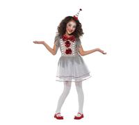 Filles Vintage Clown Déguisement Effrayant Cirque Halloween Enfants Âge 4-12