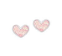 Fillette clou d'oreille coeur en argent sterling de Princesse Lillifee