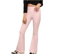 Fillettes Leggings Flared Haut Talon Enfant Pantalon Confortable Bas Bell Bottoms Casual Sport Yoga Leggings pour Fillettes 6-12 Ans